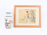 une photo d'un vase et une photo d'une femme