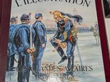 deux livres posés sur une table rouge