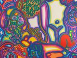 an image of a painting of a group of people in a circle