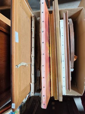 a box full of books sitting on top of a table