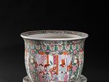 a chinese famille bowl and saucer