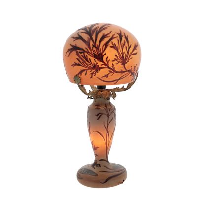 a lamp that is sitting on top of a table