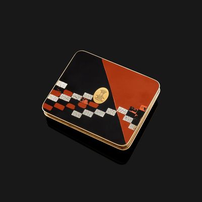 Keller - AnnÉES 1925 Etui A Cigarettes Laque Multicolore ET …