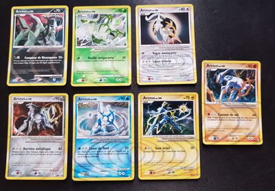 PLATINE ARCEUS - Lot 7 arceus AR 1/2/3/ - 7 cartes pokémon