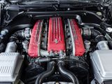 the engine of a car with its hood open and the hood up