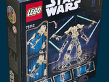 a box of lego star wars action figures on a blue background