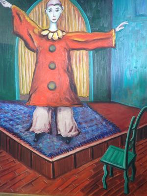 HÄFNER (XXe), Ecole Allemande? Pierrot en scène, HST, SBG, 9…