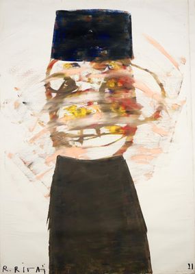 une image d'un tableau représentant un homme avec un chapeau sur la tête