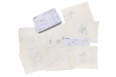 de nombreux dessins sur une surface blanche