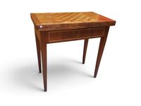 Table à jeux à plateau portefeuille en placage de noyer et m…