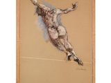 an image of a drawing of a man on a tight line