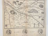 une vieille carte de Paris indiquant les noms des villes et des communes