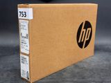 a close up of a box of hp products on a table