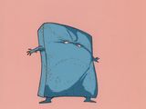 an image of a cartoon character with a blue bag on his back