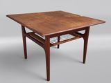 une table sur laquelle est posé un porte-revues