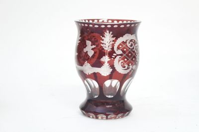 Vase en cristal de Bohème — Décor cynégétique - Photo 1