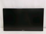 the large flat screen tv is sitting on a white surface