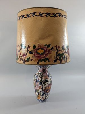 GIEN. Vase en céramique monté en lampe. XXème siècle. H. vas…