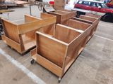 several pieces of wood are stacked on top of each other