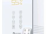 une image représentant un appareil électronique blanc muni d'une télécommande