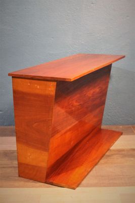 Meuble à chaussure sous forme de petit banc, structure en acajou, couv - Photo 1