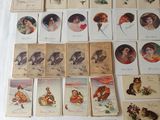 a lot of cards on the table with pictures on them