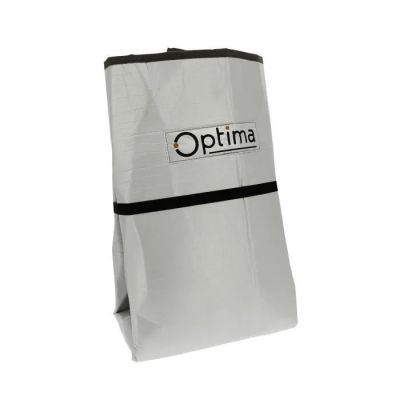 une image représentant un sac blanc orné d'un logo