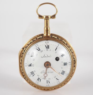 André BRAZIER N°8521 Montre de gousset en or jaune 750. Cadr… - Photo 1
