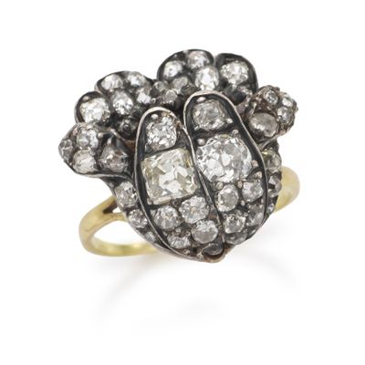 an antique diamond cluster ring