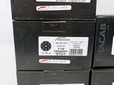 three boxes of black boxes are stacked on top of each other