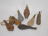 several different types of gourds are arranged on a white surface