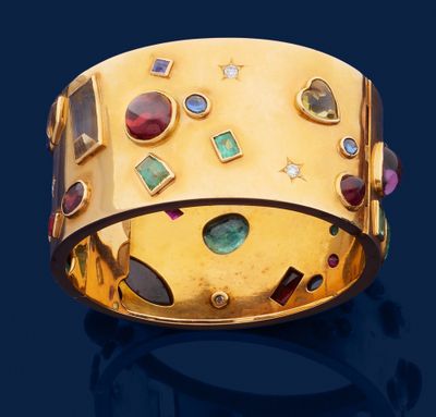 FURST, Roma. Beau et important BRACELET manchette en or jaune 750 mil. - Photo 1