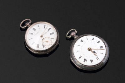 Montre à verge à double boîtier et quantième Gudgeon Bury et…