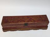 an image of a wooden box with a floral design on it