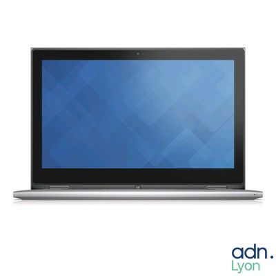 a laptop with a blue screen on a white background