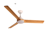 un ventilateur de plafond blanc muni d'une lampe