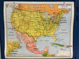 a map of the united states of america on a bulletin board
