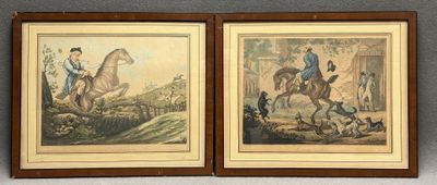Deux gravures humoristiques d'après Carles Vernet "Tombera ,…
