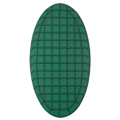 coussin de chaise ovale à carreaux verts