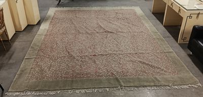 a large rug on the floor in a room