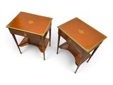 pair of french bedside tables in the manner of louis xv