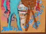 a picture of a painting of a man and a woman on a wall