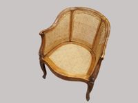 Fauteuil de bureau canné style Louis XV 78,5 x 63 x 63,5 cm (photo 5)