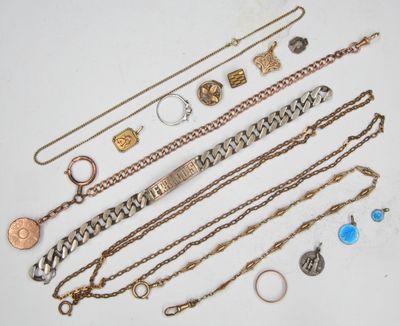 several different types of jewelry are displayed on a white surface