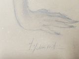 a drawing of a duck on a piece of paper