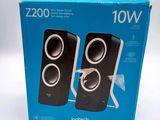 a box with two speakers in it sitting on a table
