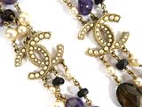 chandelier with amethorate, pearls, and amethorate beads