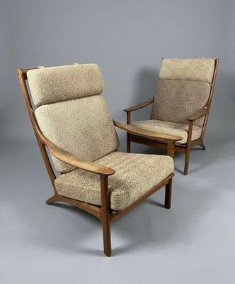 pair of mid century danish lounge chairs