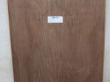 an image of a wooden door with a sign on it