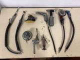 many different types of hoses on the table